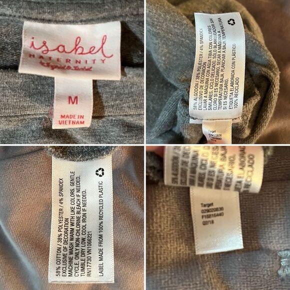 Isabel Maternity by Ingrid & Isabel Floral Embroidered Yoke Sweatshirt Grey M - Picture 8 of 9